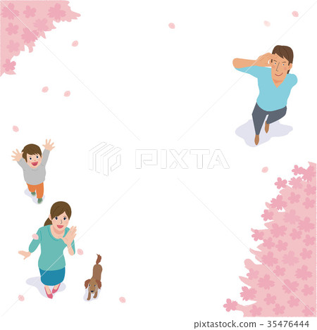 家庭大角度例證櫻花 35476444