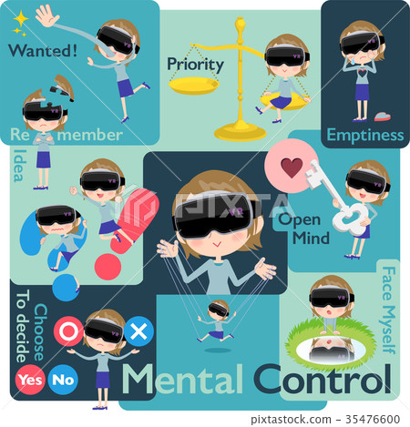 virtual reality goggle women_Mental & volition virtual reality goggle women_Mental & volition 35476600