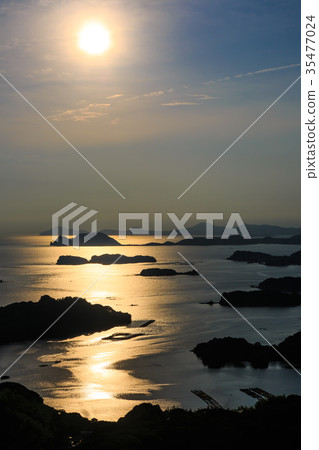 Kujukushima sunset from Ishidake Observatory Kujukushima sunset from Ishidake Observatory 35477024