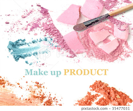 Make up color powder and space for text 35477031