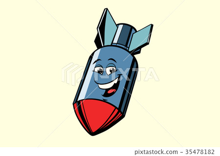 aerial bomb cute smiley face character 35478182