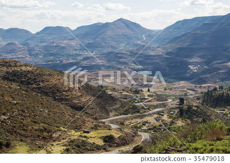 Tribe surrounded by mountains 35479018