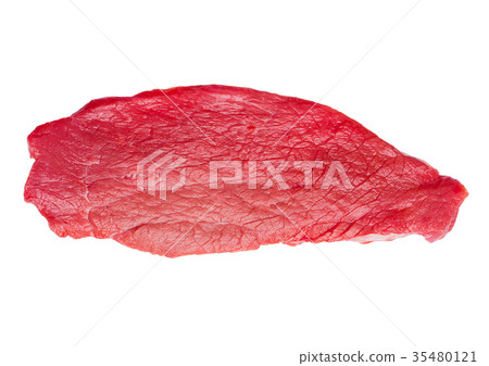 Fresh raw beef steak isolated on white 35480121