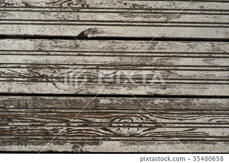 Close up of gray wooden fence panels Close up of gray wooden fence panels 35480658