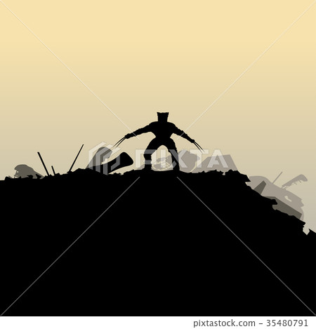 black mutant silhouette black mutant silhouette 35480791