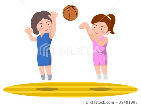 Basketball Women Jump Shoot Shoot Block 35481995