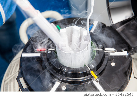 Liquid nitrogen cryogenic tank at laboratory Liquid nitrogen cryogenic tank at laboratory 35482545