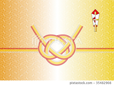 New Year's Day / Background for commemorative events | Mizuhiki Awaji knot (Awaji knot) purple series | New Year image 35482908