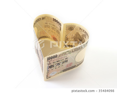 1萬日元的心臟(日元鈔票) 1萬日元的心臟(日元鈔票) 35484098