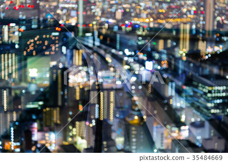 City blurred light business downtown 35484669