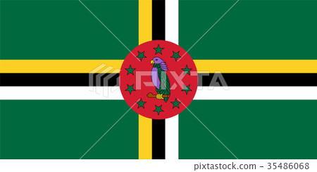 Official vector flag of Dominica Official vector flag of Dominica 35486068