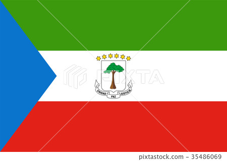 Official vector flag of Equatorial Guinea 35486069