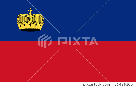Official vector flag of Liechtenstein 35486109