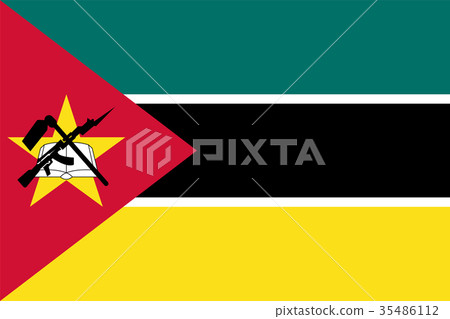 Official vector flag of Mozambique Official vector flag of Mozambique 35486112