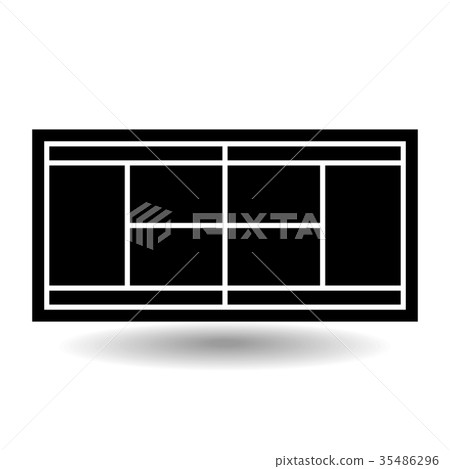 Icon playground tennis, vector illustration. Icon playground tennis, vector illustration. 35486296