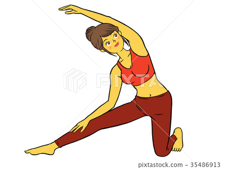 30s women doing diet yoga 35486913