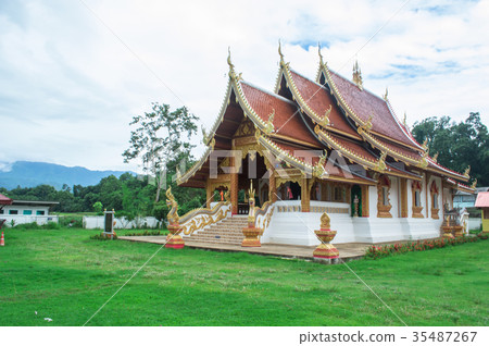 Wat Suan Dok Temple in pua,nan,Thailand 35487267