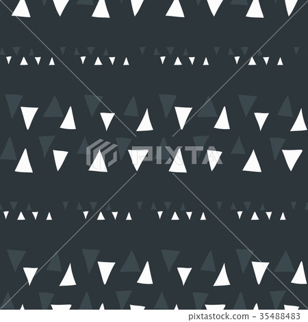 Vector seamless pattern with white triangles - Stock Illustration ...