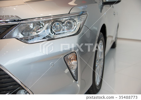 Headlight of CAR Close up. Exterior Detail 35488773