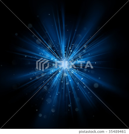 Blue light burst effect. EPS 10 vector - Stock Illustration [35489461 ...