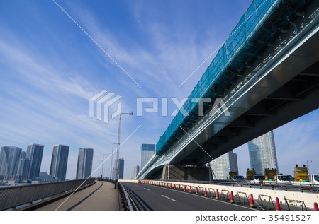 正在建設中的大都會高速公路Harumi線Harumi Ohashi 2017年11月初 35491527