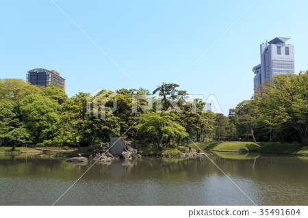 園林景觀(東京,後樂園,春天) 園林景觀(東京,後樂園,春天) 35491604