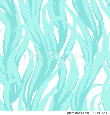 Abstract waves seamless pattern. Decorative swirly 35491841