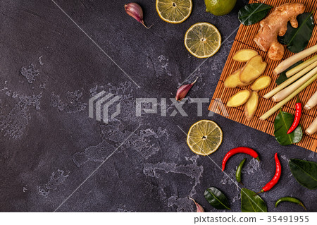 Ingredients of asian spicy food. Ingredients of asian spicy food. 35491955