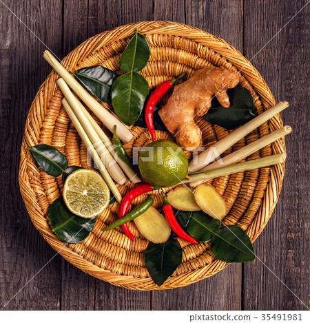 Ingredients of Thai spicy food. 35491981
