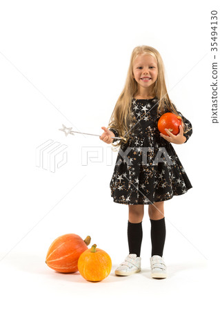 Pretty girl in magician costume 35494130