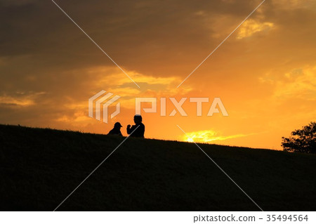 日落背景 35494564