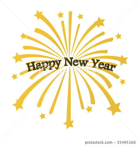 firework and Happy New Year icon firework and Happy New Year icon 35495168