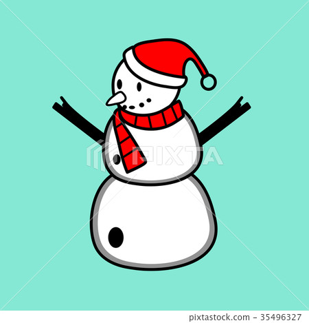 vector of Christmas snowman icon vector of Christmas snowman icon 35496327