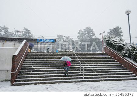 Nishi Chiba Ekimae Kanto Heavy snow record 35496372