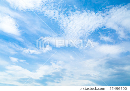 晚夏天空秋天天空雲彩拷貝空間寬拷貝空間普通天空標記 35496500