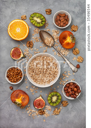 muesli and fruit 35496544