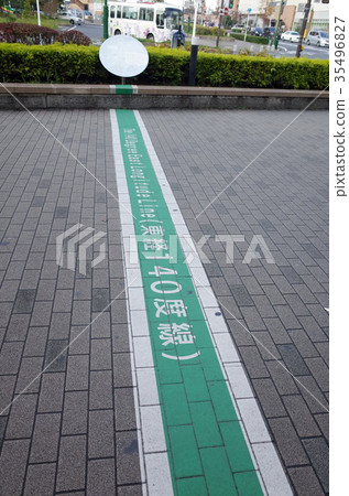 The east longitude 140 degrees line Chiba Prefecture Hatagaya city The east longitude 140 degrees line Chiba Prefecture Hatagaya city 35496827