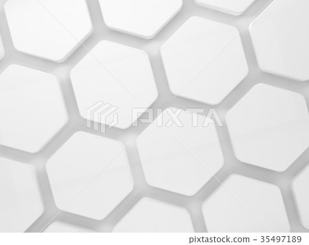 Honeycomb installation pattern on wall, 3d - Stock Illustration ...