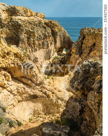 Cliffs near Benagil in southern Portugal 35497560