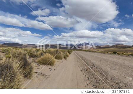 A desert on the altiplano of the andes in Bolivia 35497581