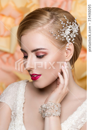 beautiful girl in wedding gown beautiful girl in wedding gown 35498095