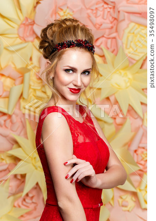beautiful girl in wedding gown beautiful girl in wedding gown 35498097