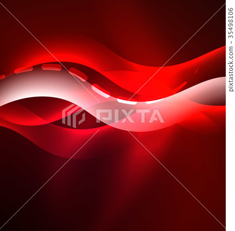 Vector glowing wave, smoke design wavy lines Vector glowing wave, smoke design wavy lines 35498106