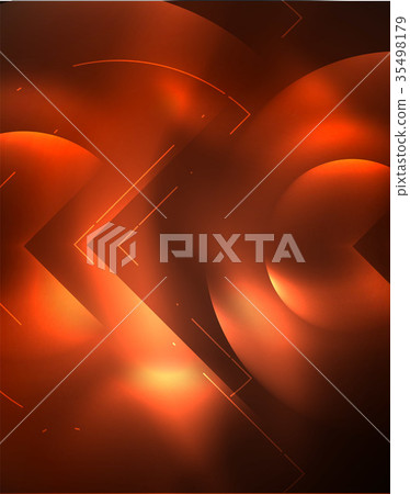 Digital techno wallpaper, glowing abstract 35498179