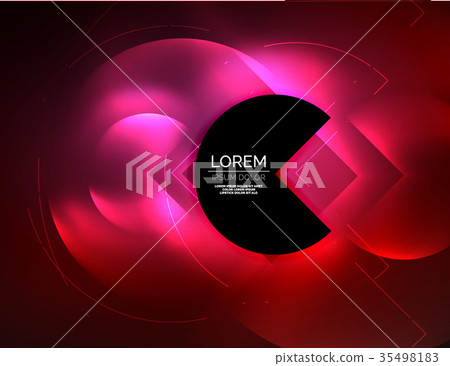 Digital techno wallpaper, glowing abstract 35498183
