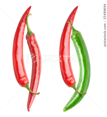 Yin and Yang chili peppers Yin and Yang chili peppers 35499694