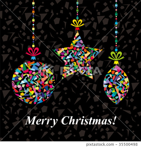 vector christmas greeting card - Stock Illustration [35500498] - PIXTA