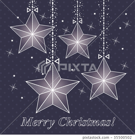 vector christmas card with stars vector christmas card with stars 35500502