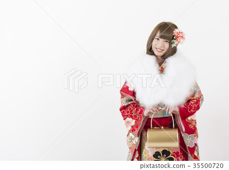 Furisode Kimono女士 35500720