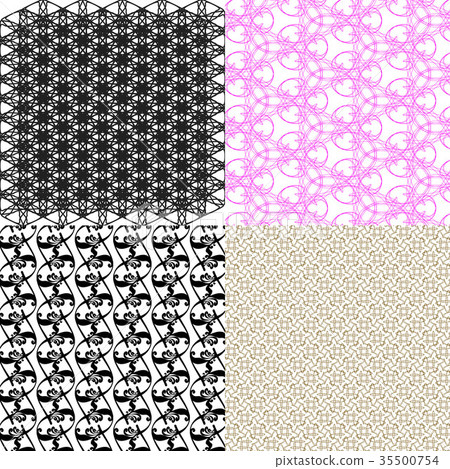 Geometric patterns, tiling. Set of vector abstract Geometric patterns, tiling. Set of vector abstract 35500754